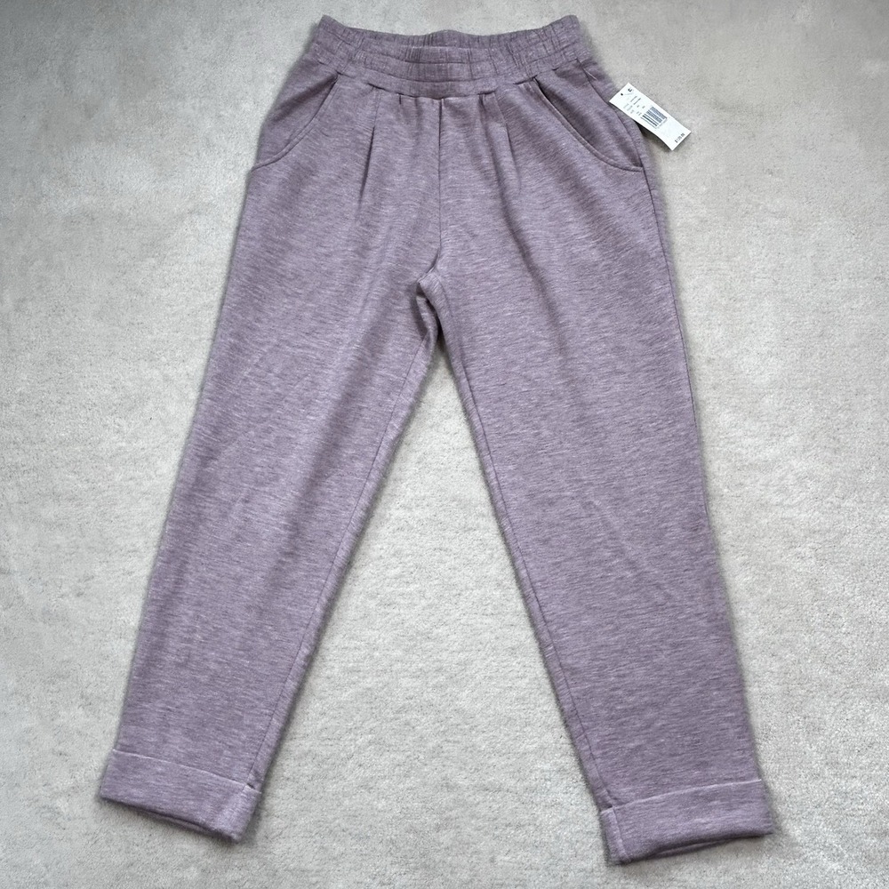 Varley The Rolled Cuff Pants 25" Women's XS Mauve Double Soft Drawstring